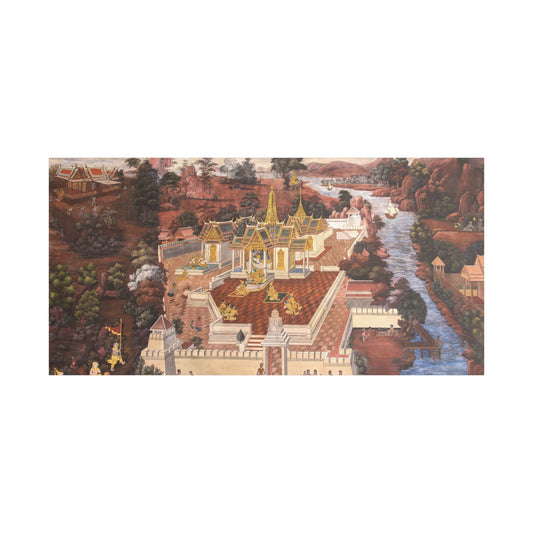 Satin Canvas Wall Art, Rustic Farm Scene, Vintage Home Decor, Unique Art Piece, Wall Hanging for Living Room, Nature Lovers Gift