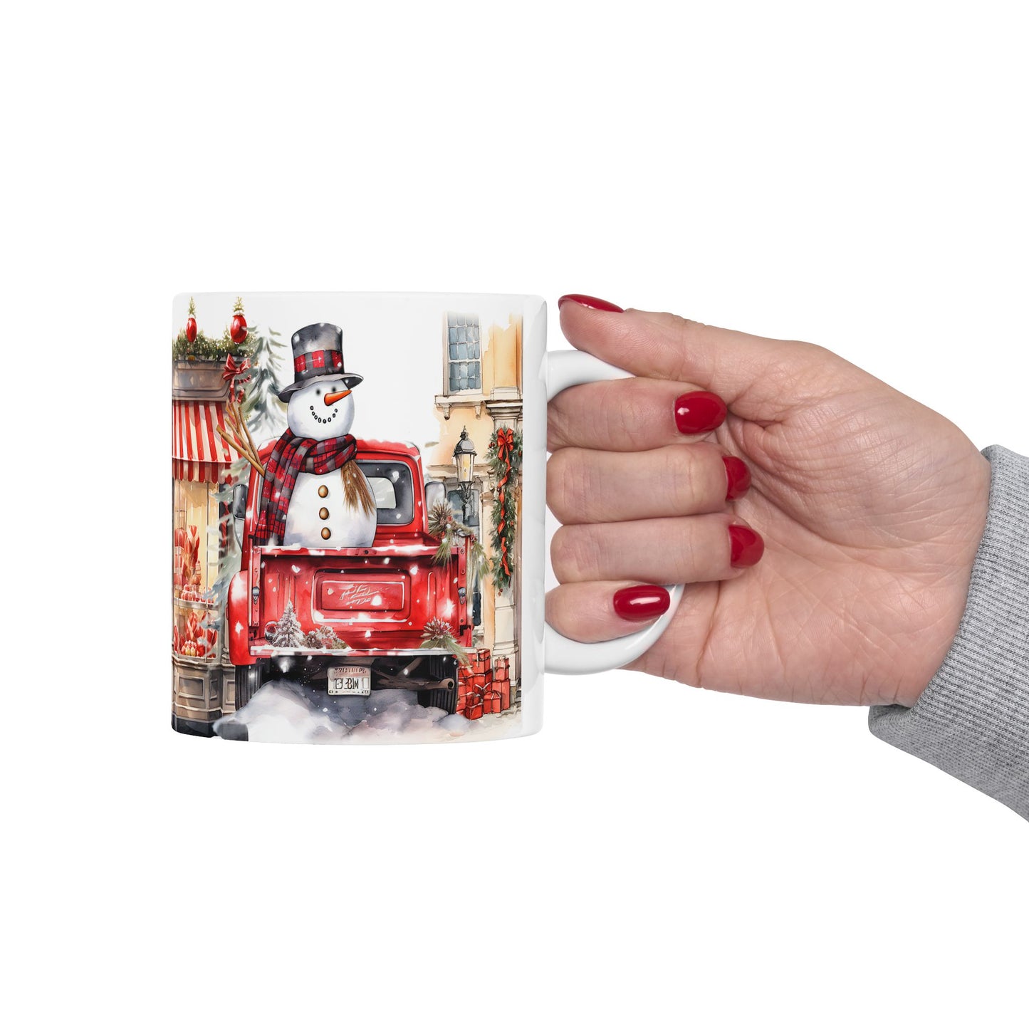 Christmas Bakery & Snowman Holiday Festive Gift Mug