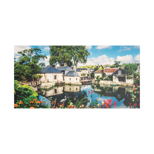 Satin Canvas Wall Art, Rustic Farm Scene, Vintage Home Decor, Unique Art Piece, Wall Hanging for Living Room, Nature Lovers Gift