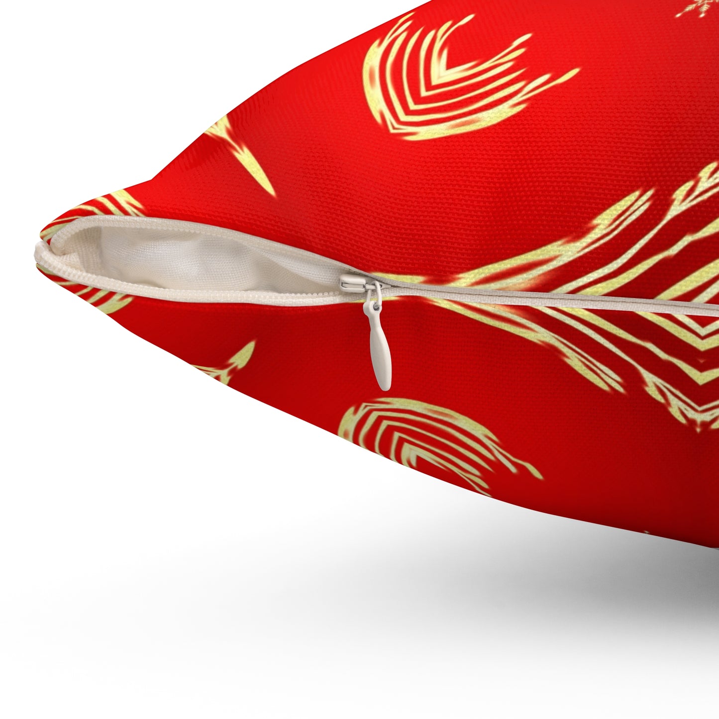 Holiday Red "Merry Christmas, Happy New Year! Be Happy!" Festive Cushion Throw Pillow.