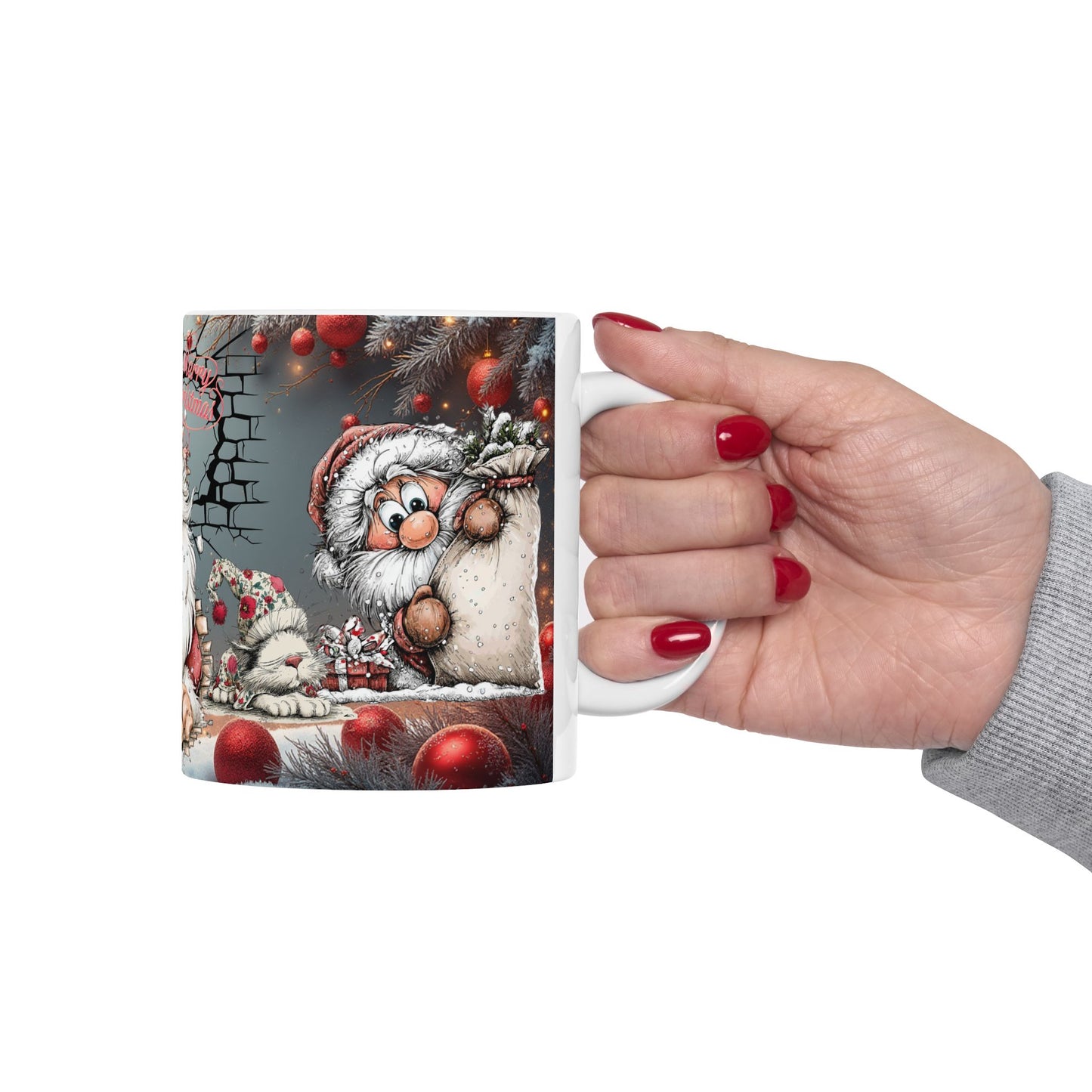 Jolly Laugh Funny Santa Christmas Gift Mug