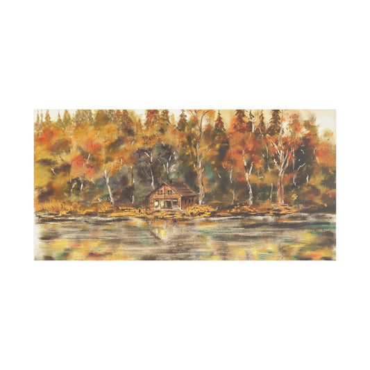 Satin Canvas Wall Art, Rustic Farm Scene, Vintage Home Decor, Unique Art Piece, Wall Hanging for Living Room, Nature Lovers Gift