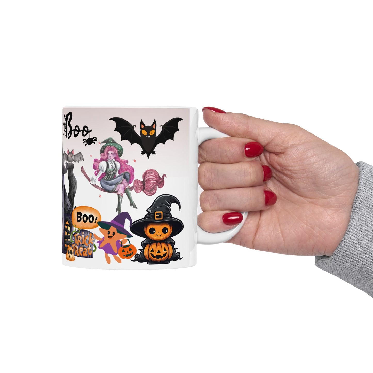 แก้วเซรามิกธีมฮาโลวีน - เหมาะสำหรับกาแฟ ชา ค่ำคืนแสนอบอุ่น การเล่นกลหรือเลี้ยงขนม ช่วงเวลาสยองขวัญ ของขวัญสำหรับผู้ชื่นชอบฮาโลวีน