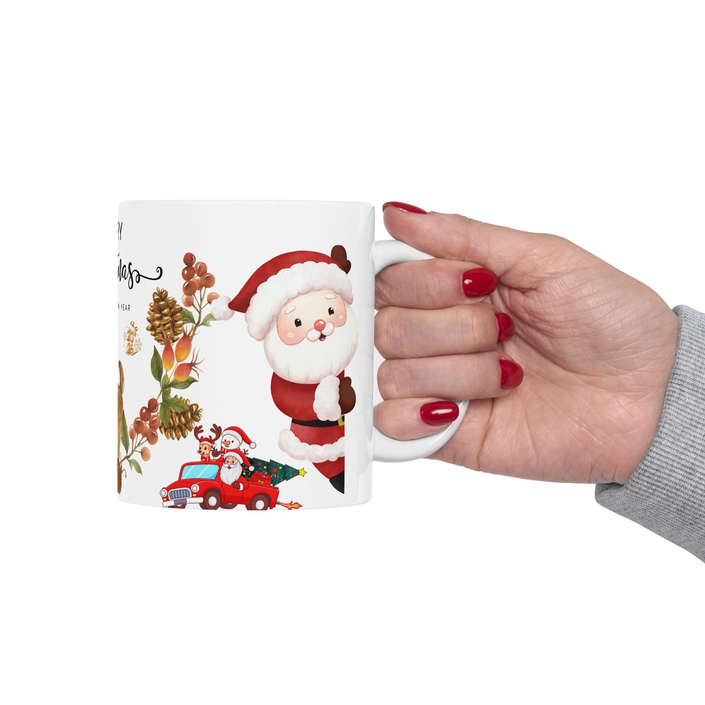 Merry Christmas & Happy New Year Holiday Cheers Gift Mug