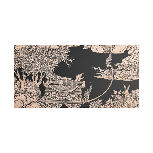 Satin Canvas Wall Art, Rustic Farm Scene, Vintage Home Decor, Unique Art Piece, Wall Hanging for Living Room, Nature Lovers Gift