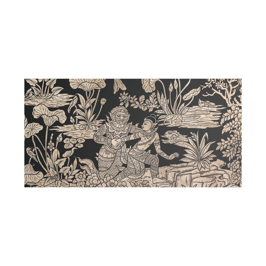 Satin Canvas Wall Art, Rustic Farm Scene, Vintage Home Decor, Unique Art Piece, Wall Hanging for Living Room, Nature Lovers Gift