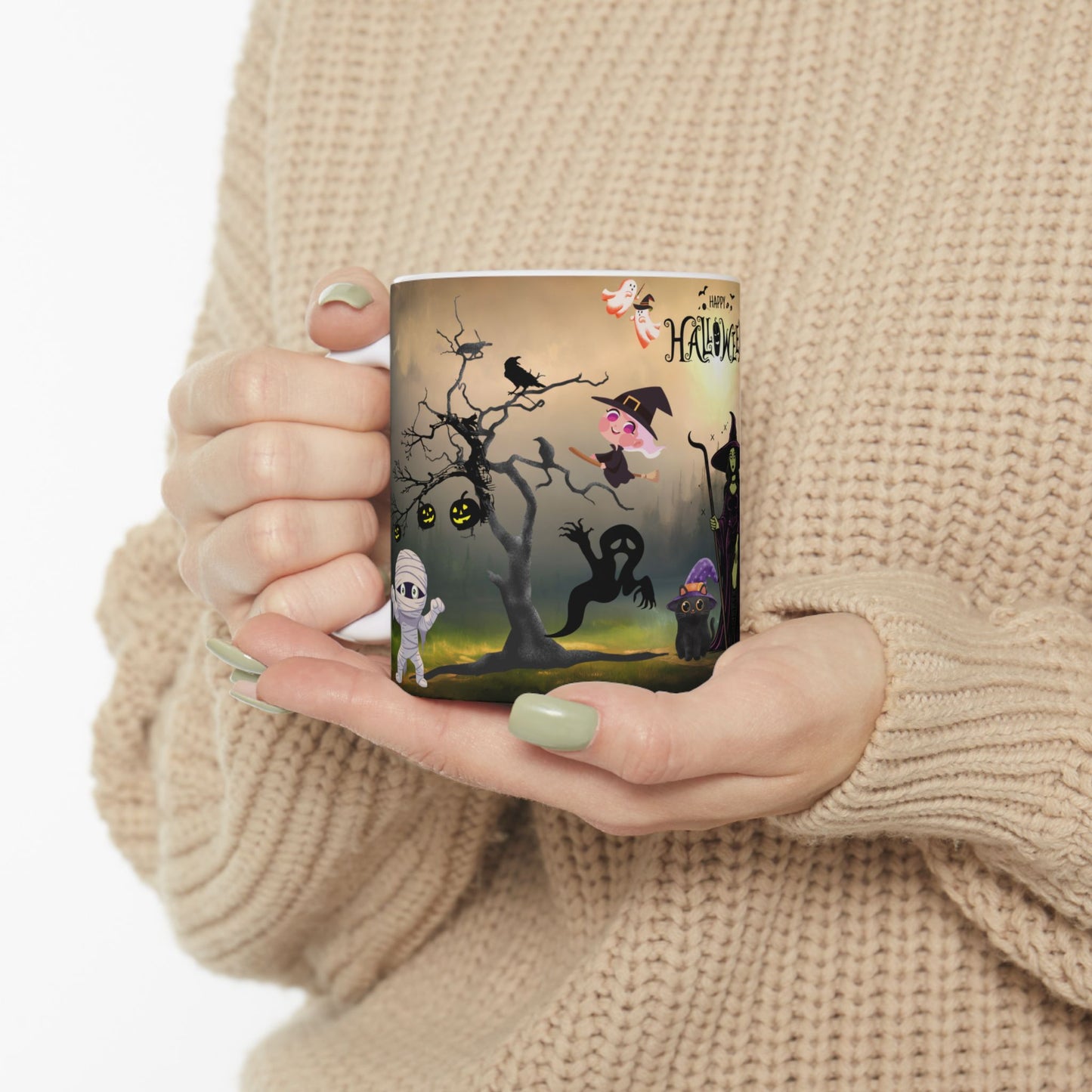 แก้วของขวัญแม่มดฮาโลวีนสุดหลอนและน่ากลัว