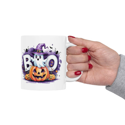 แก้วของขวัญฮาโลวีน Boo! Ghost and Pumpkin