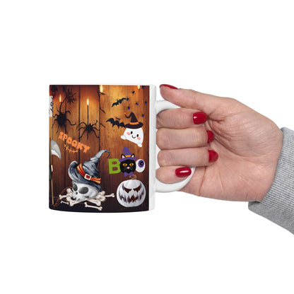 แก้วเซรามิกฮาโลวีน ของขวัญสุดหลอน ถ้วยกาแฟ ของตกแต่งแม่มด