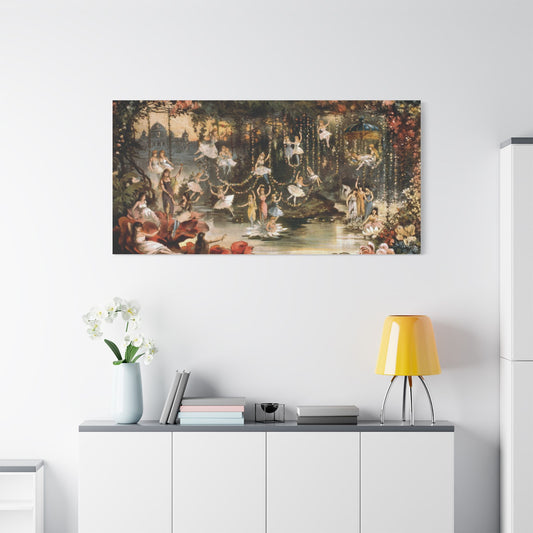 Satin Canvas Wall Art, Rustic Farm Scene, Vintage Home Decor, Unique Art Piece, Wall Hanging for Living Room, Nature Lovers Gift