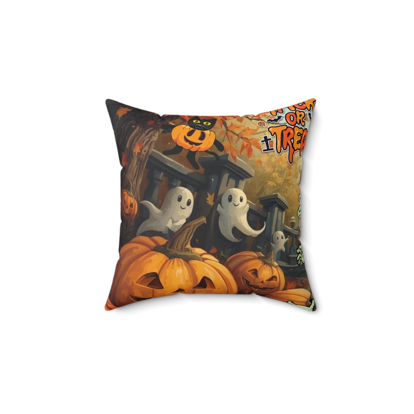 Copy of Halloween Square Pillow, Cozy Home Decor, Spooky Holiday Accent, Decorative Cushion, Autumn Vibes, Gift for Halloween Lovers