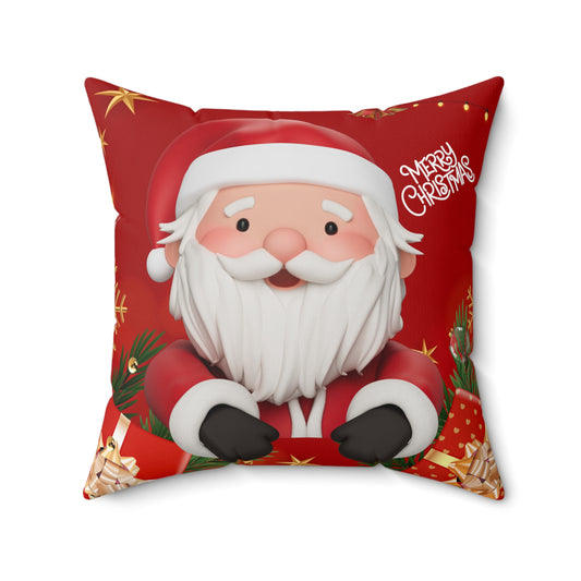 Santa Merry Christmas Throw Pillow