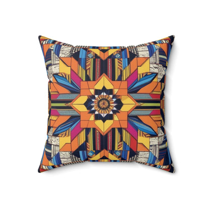 Boho Geometric Colorful Mandala Accent Star Cushion Throw Pillow