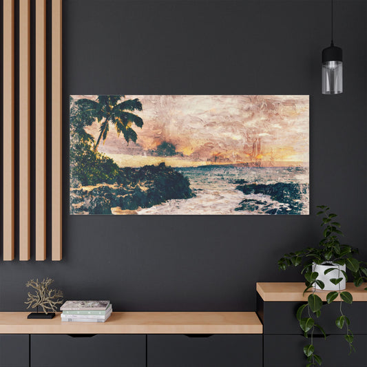 Satin Canvas Wall Art, Rustic Farm Scene, Vintage Home Decor, Unique Art Piece, Wall Hanging for Living Room, Nature Lovers Gift