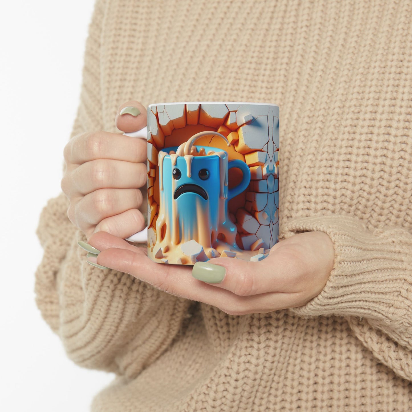 Orange & Blue Whimsical Gift Mug