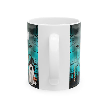 แก้วเซรามิกธีมฮาโลวีน เหมาะสำหรับงานปาร์ตี้วันหยุด ของขวัญสำหรับเทศกาลผีๆ ของตกแต่งครัวสุดเก๋ แก้วกาแฟสุดสนุก