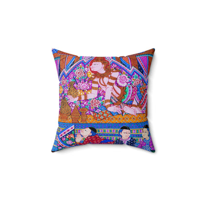 Thai Mural Decorative Pillow
