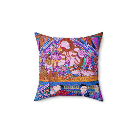 Thai Mural Decorative Pillow