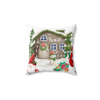 Christmas Snowman Family Festive Pillow