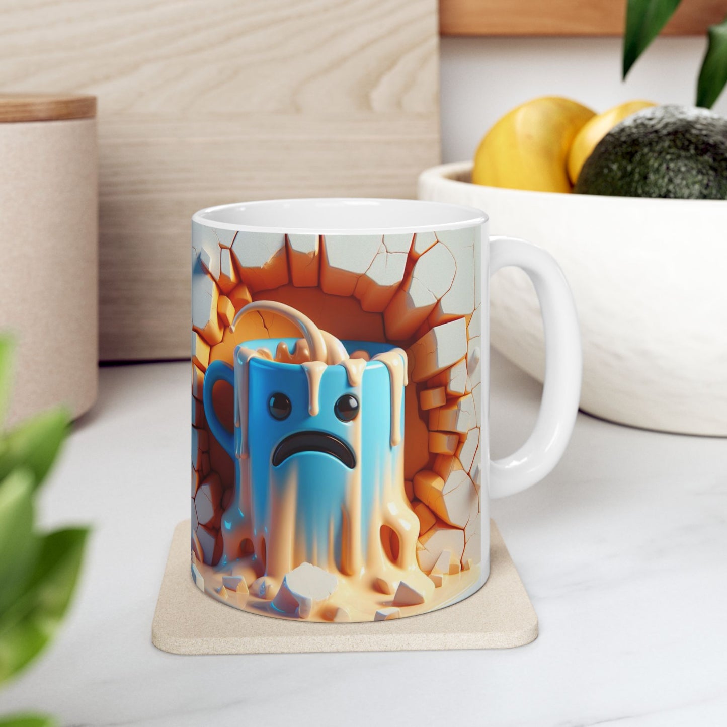 Orange & Blue Whimsical Gift Mug