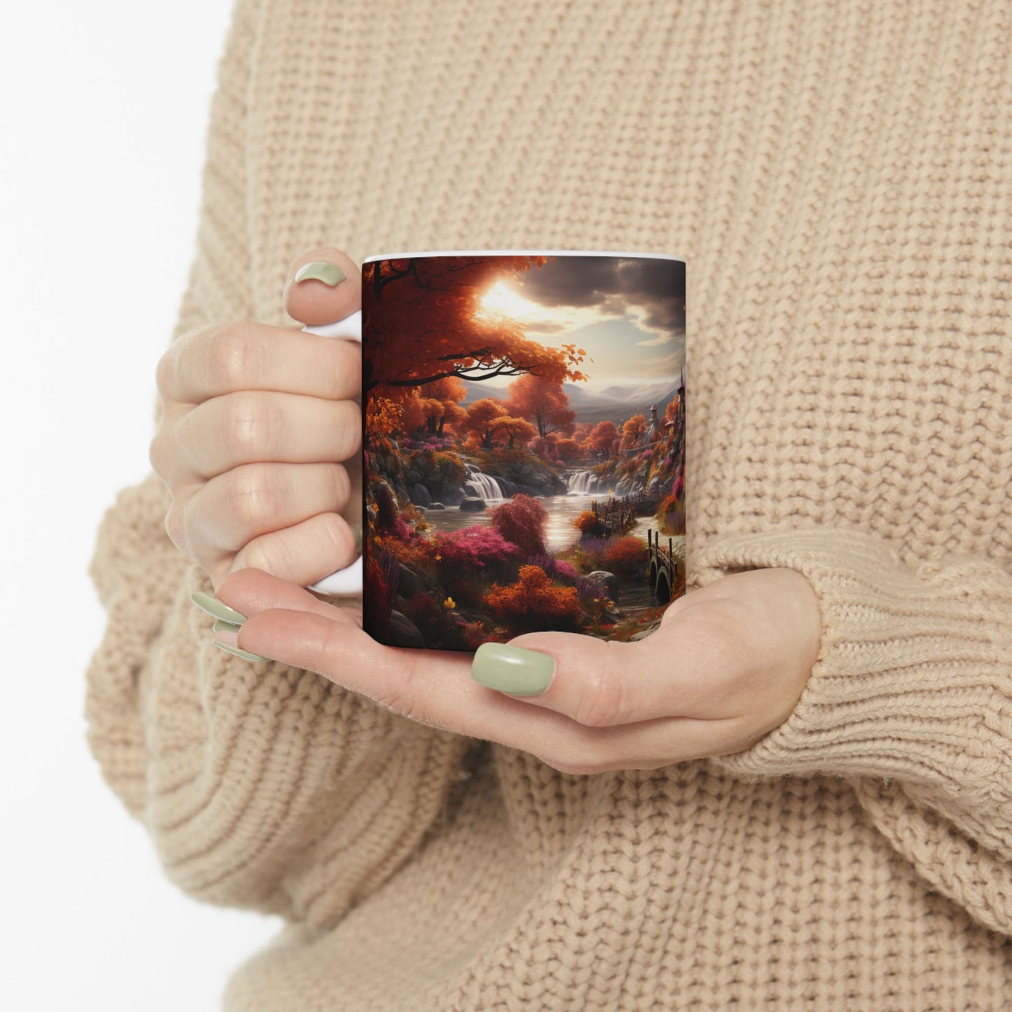 Autumn Fantasy Cozy Village Gift Mug