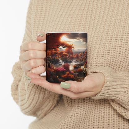 Autumn Fantasy Cozy Village Gift Mug