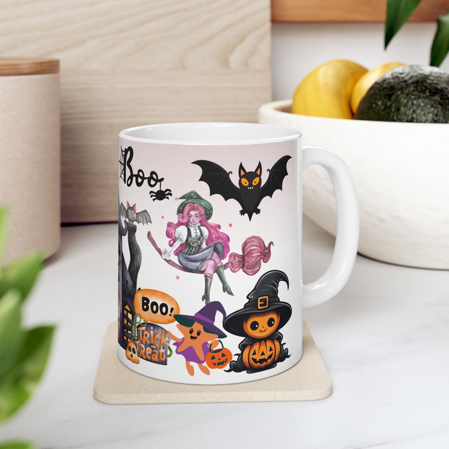 แก้วเซรามิกธีมฮาโลวีน - เหมาะสำหรับกาแฟ ชา ค่ำคืนแสนอบอุ่น การเล่นกลหรือเลี้ยงขนม ช่วงเวลาสยองขวัญ ของขวัญสำหรับผู้ชื่นชอบฮาโลวีน