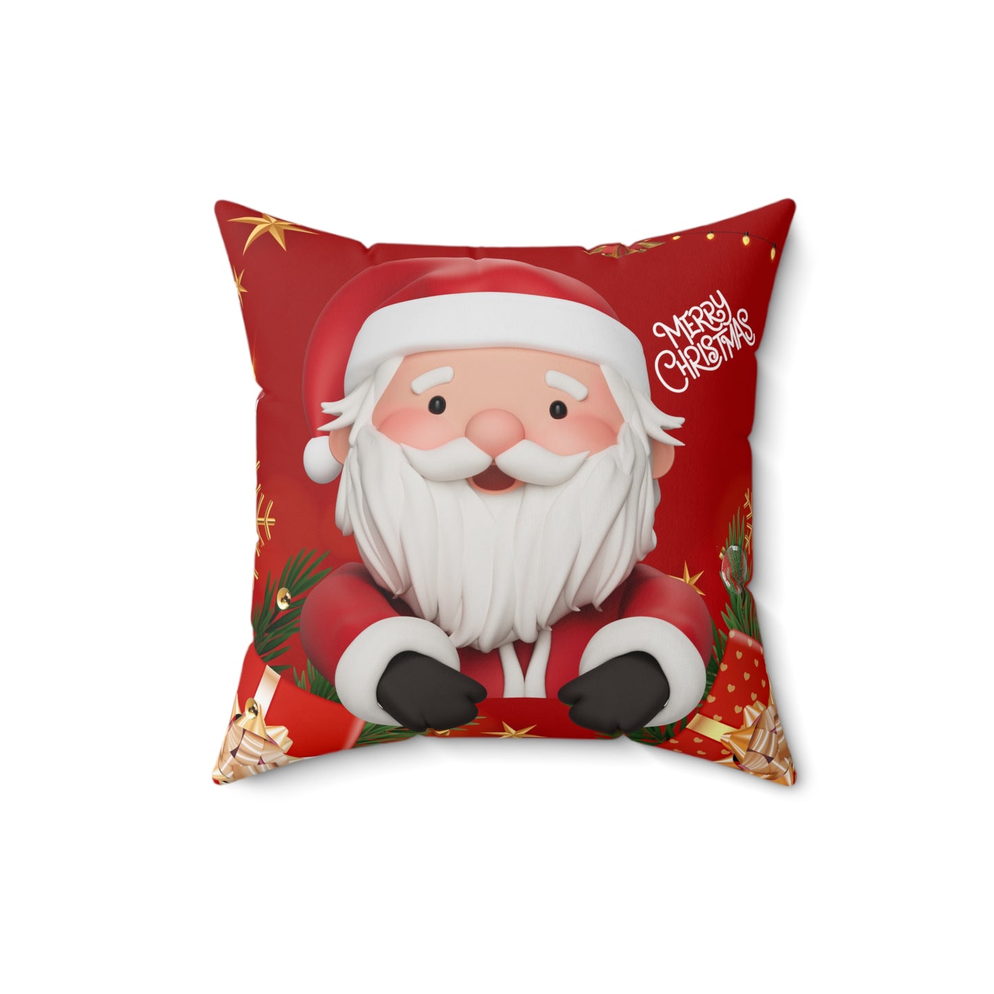 Santa Merry Christmas Throw Pillow