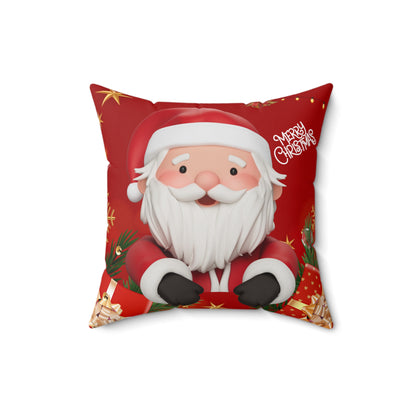 Santa Merry Christmas Throw Pillow