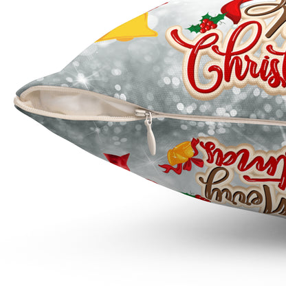 Vintage Santa Merry Christmas Throw Pillow