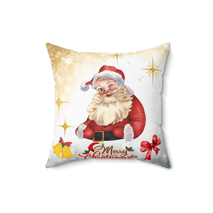 Vintage Santa Merry Christmas Throw Pillow