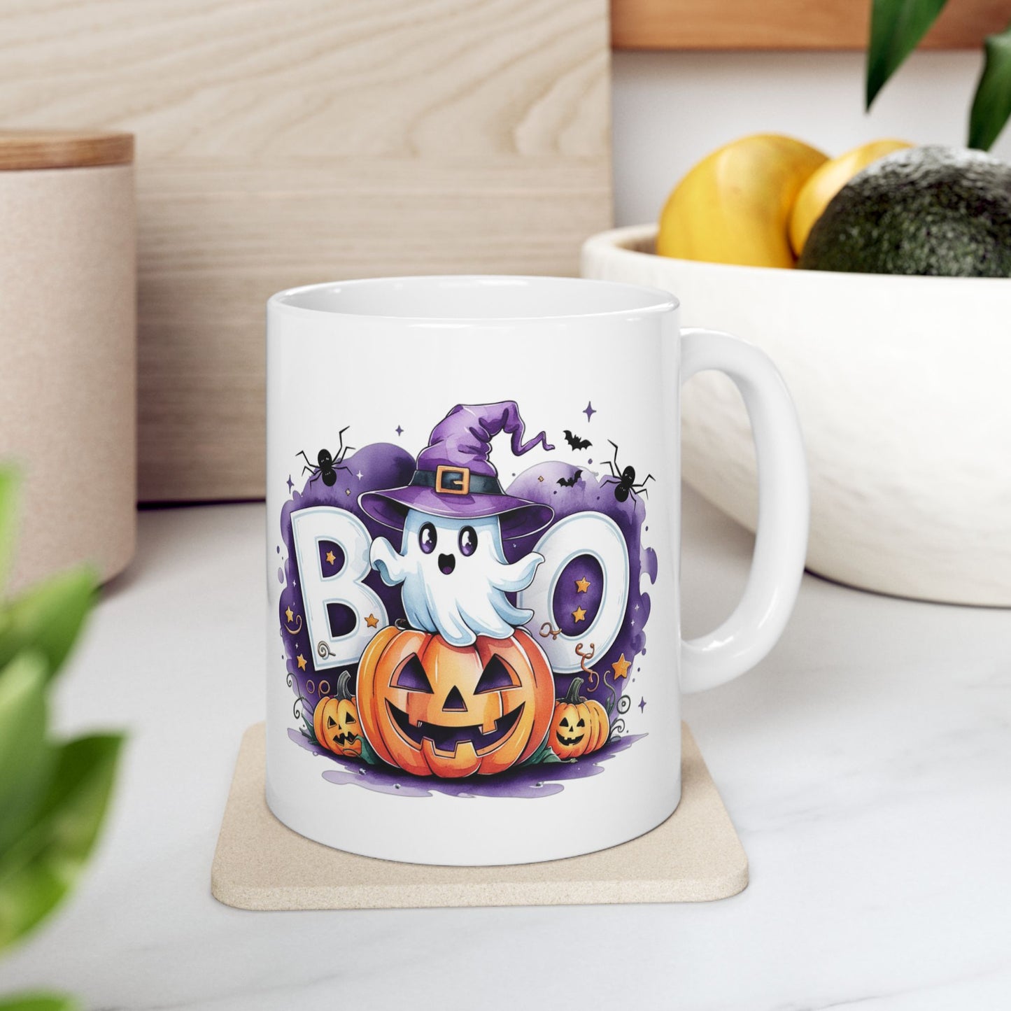 แก้วของขวัญฮาโลวีน Boo! Ghost and Pumpkin