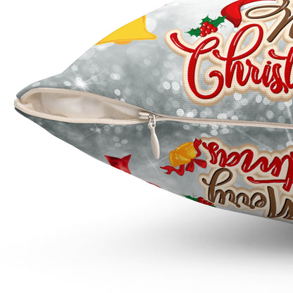 Vintage Santa Merry Christmas Throw Pillow