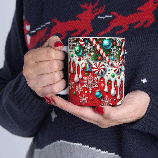 Christmas Candy Cane Gift Mug