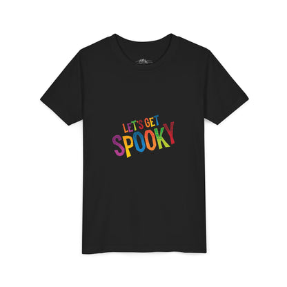 เสื้อยืดแขนสั้นสำหรับเยาวชน Unisex ลาย Let's Get Spooky Halloween