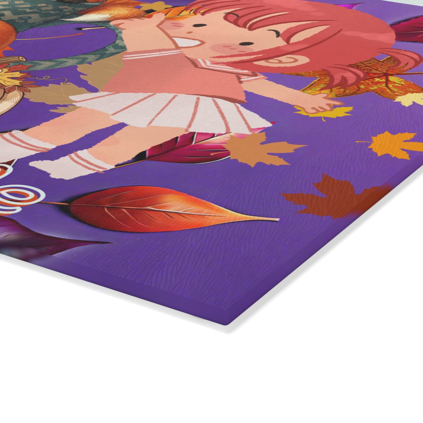 Little Helper Grateful Miracle Autumn and Kids Decor Kitchen Glass Cutting Board.