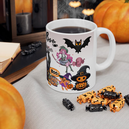 แก้วเซรามิกธีมฮาโลวีน - เหมาะสำหรับกาแฟ ชา ค่ำคืนแสนอบอุ่น การเล่นกลหรือเลี้ยงขนม ช่วงเวลาสยองขวัญ ของขวัญสำหรับผู้ชื่นชอบฮาโลวีน