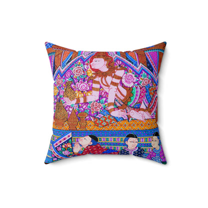 Thai Mural Decorative Pillow