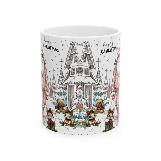 Cool Santa Christmas Village Holiday Scenic Gift Mug