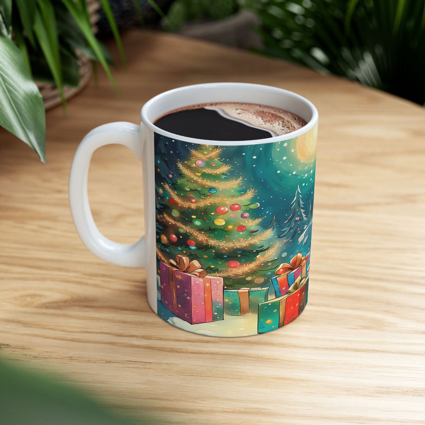 Santa with Gifts Christmas Gift Mug