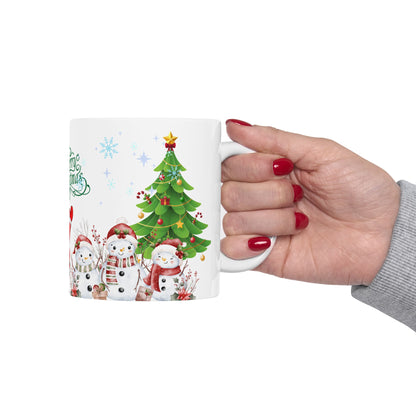 Merry Christmas Santa & Snowman Gift Mug