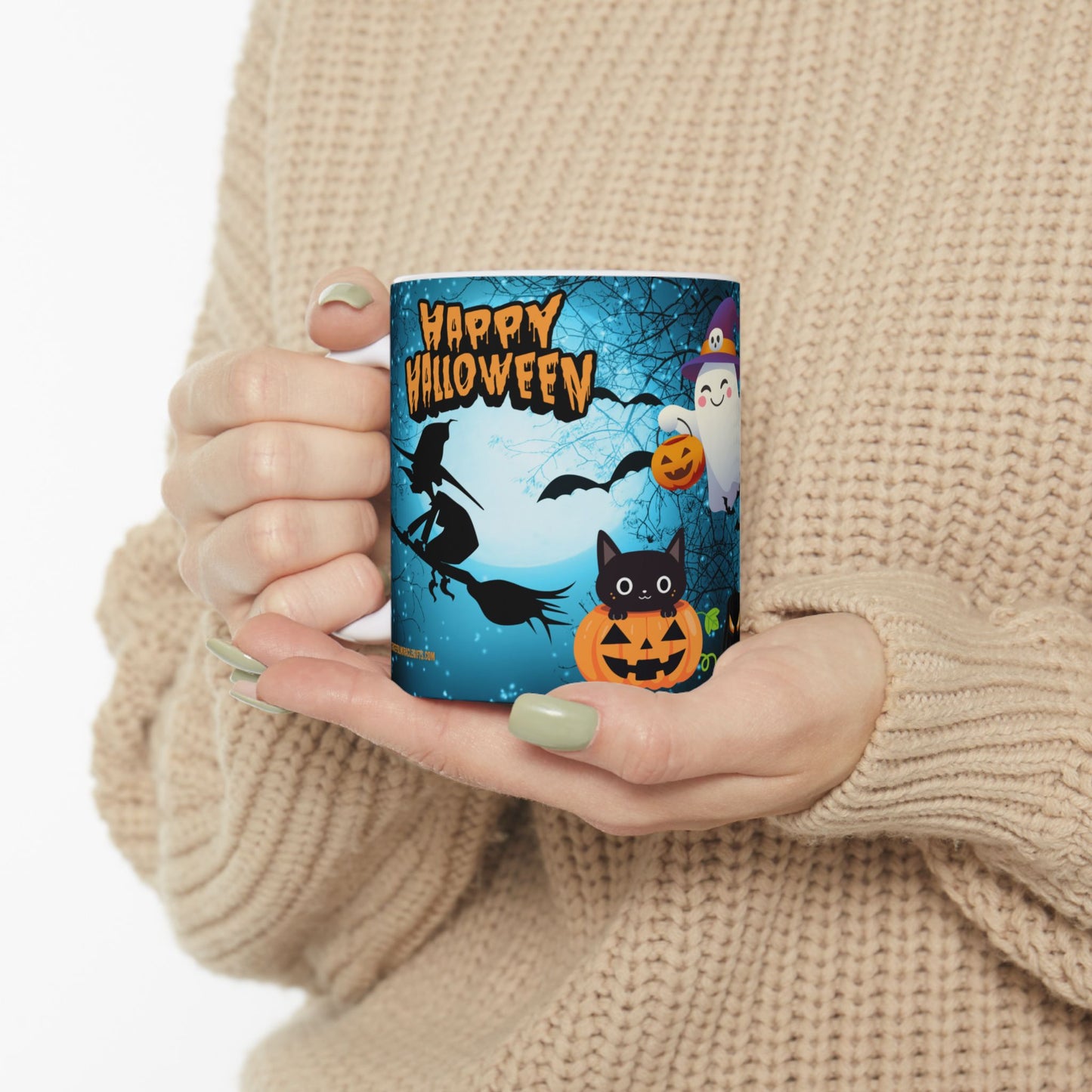 แก้วของขวัญฮาโลวีนสุดน่ารักพร้อมผีและผองเพื่อน