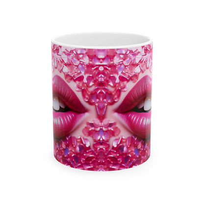 Pink Glam Kiss Valentine Gift Mug