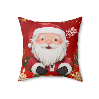 Santa Merry Christmas Throw Pillow