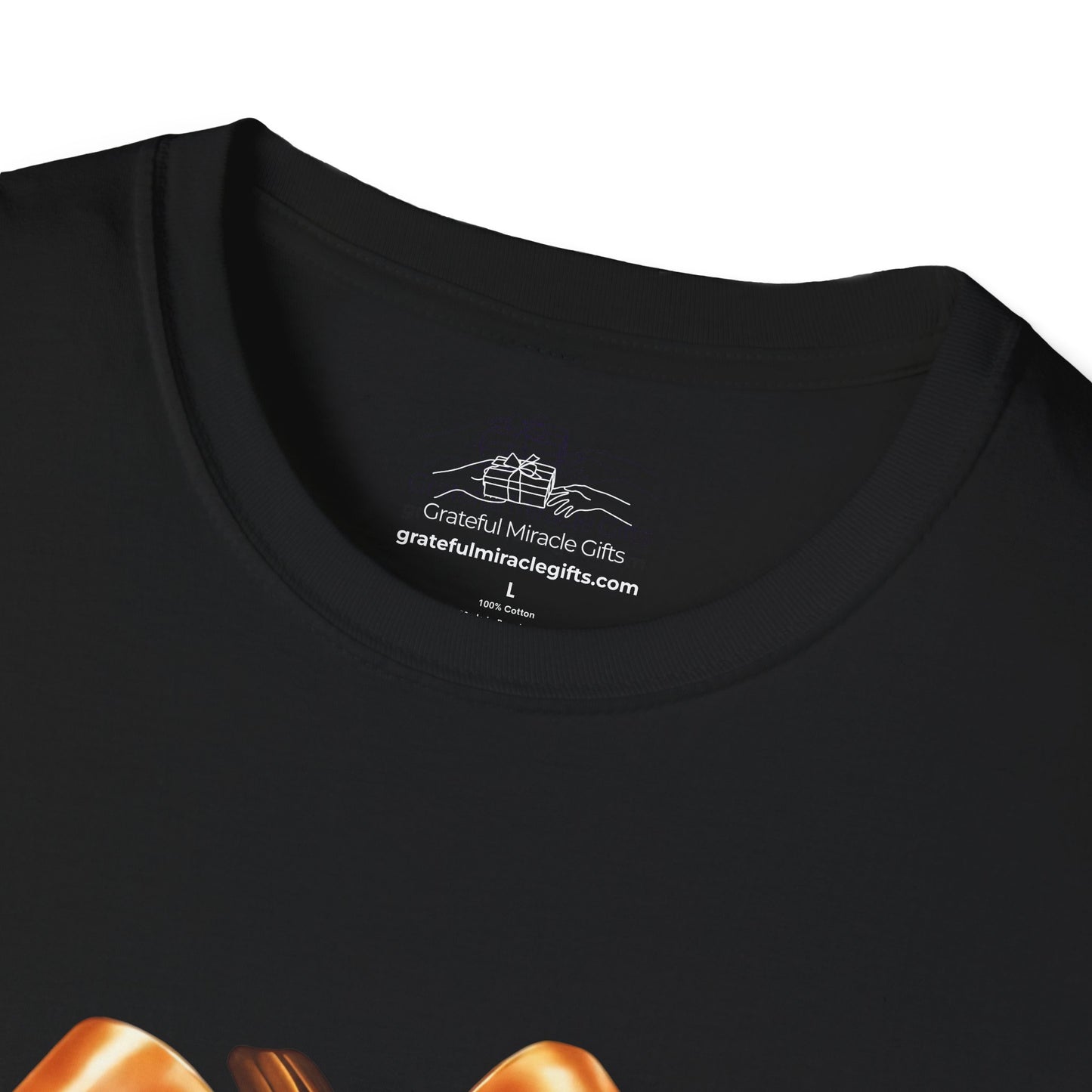 Women Sparkling Glitter Orange Pumpkin Autumn T-Shirt