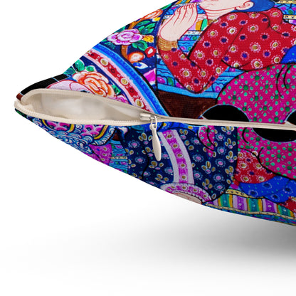 Thai Mural Decorative Pillow