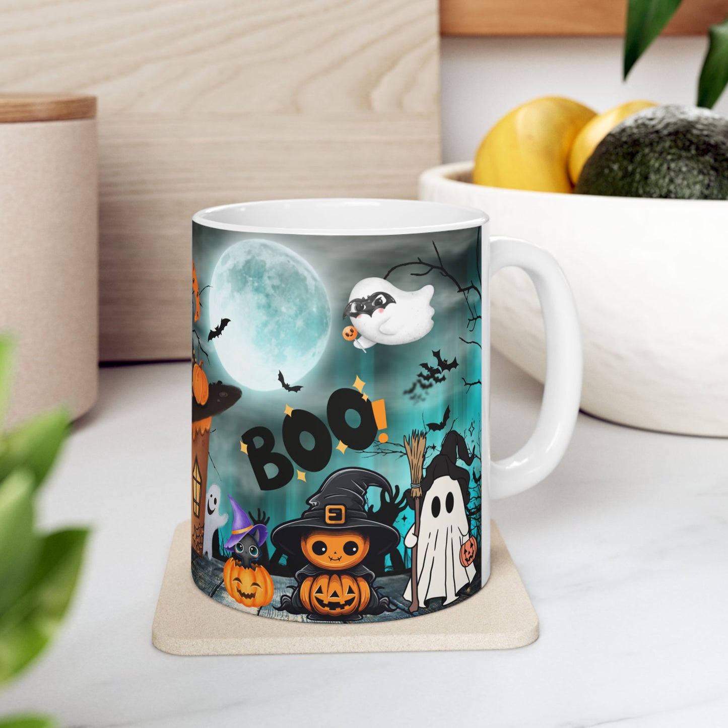 แก้วเซรามิกธีมฮาโลวีน เหมาะสำหรับงานปาร์ตี้วันหยุด ของขวัญสำหรับเทศกาลผีๆ ของตกแต่งครัวสุดเก๋ แก้วกาแฟสุดสนุก