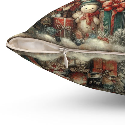 Vintage Santa Claus Festive Christmas Pillow