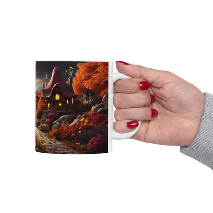 Autumn Fantasy Cozy Village Gift Mug