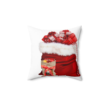 Santa Christmas Sack Gift Bag Decorative Pillow